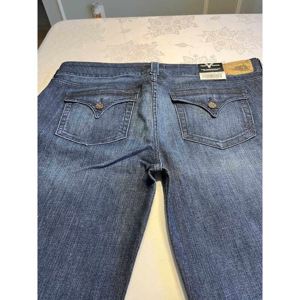 NWT Emerson Edwards Plus Size 24 Denim Blue Jeans Bootcut 35” Inseam